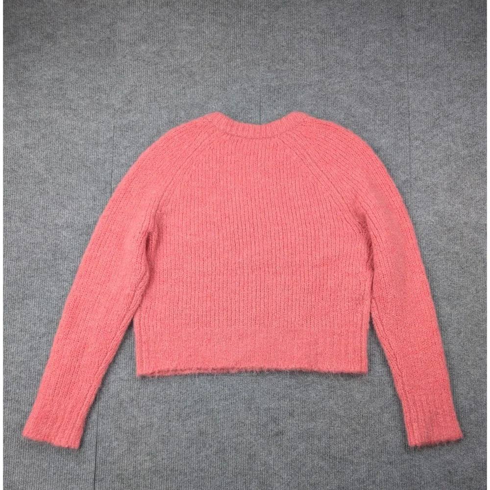 J Crew Sweater Womens XS Pink Alpaca Pink Minimal Preppy Chunky Knit Capsule